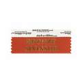 Bronze Sponsor Award Ribbon w/ Gold Foil Imprint (4"x1 5/8")